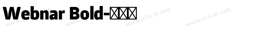 Webnar Bold字体转换